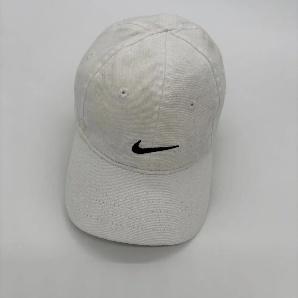 Nike Infant‎ Kids White Adjustable Black Swoosh Logo Toddler Sports Baseball Cap